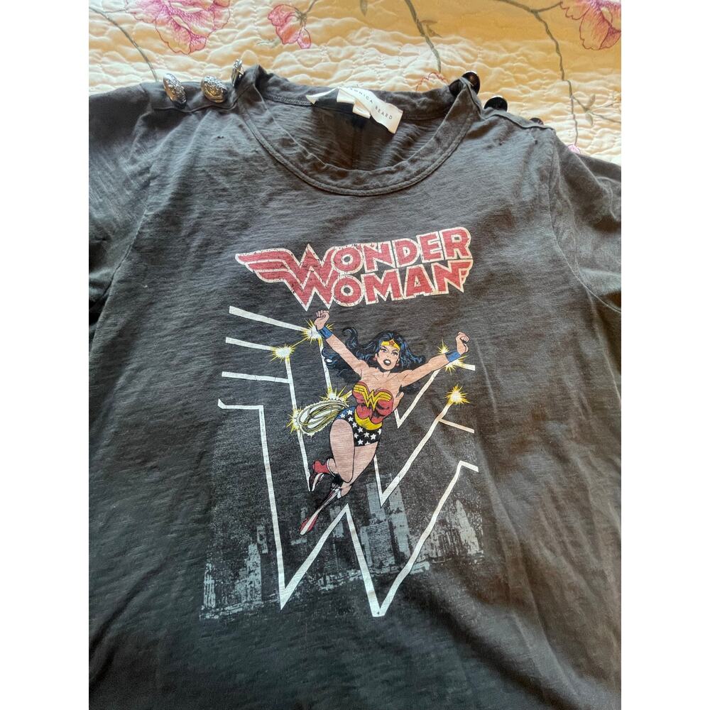 grey veronica beard wonder women graphic tee - Picture 2 of 7